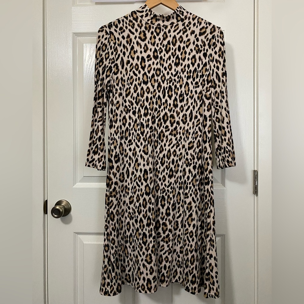 Chico’s Leopard Mock Neck Dress